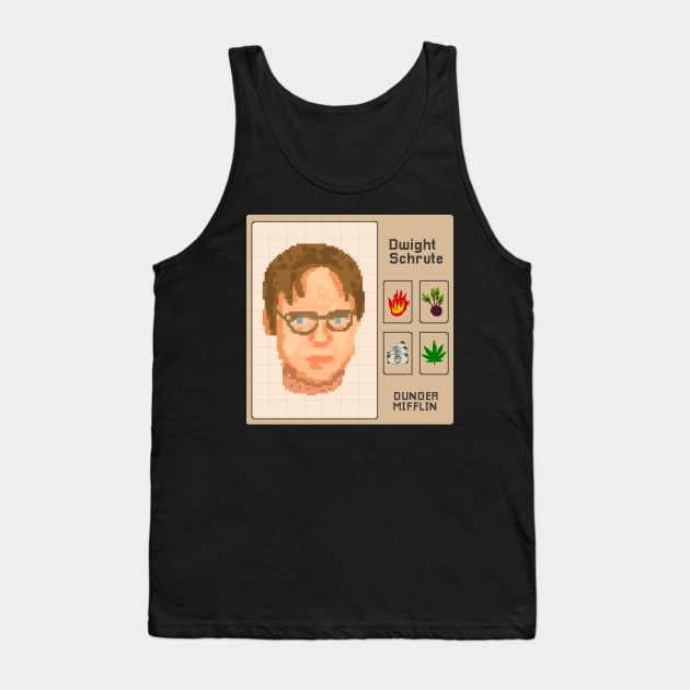 Dwight Schrute pixel Tank Top by The Brothers Co.